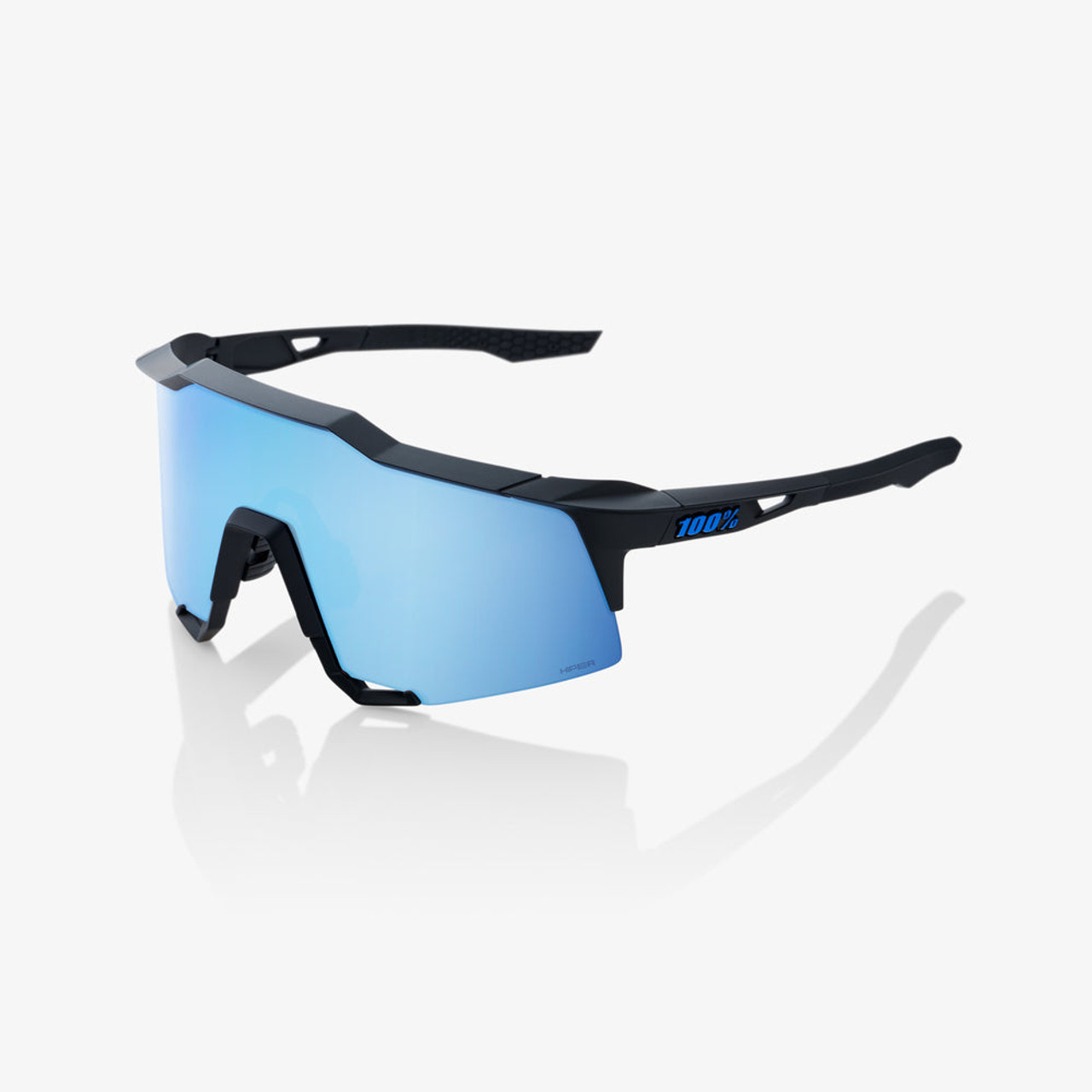 2023 100% SPEEDCRAFT Matte Black HiPER Blue Multilayer Mirror Lens