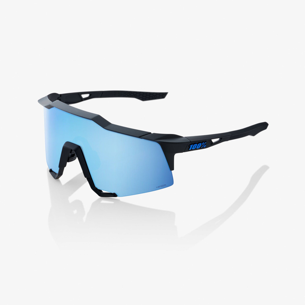 2025 100% Speedcraft Matte Black Hiper Blue Multilayer Mirror Lens