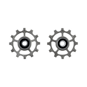 2024 Ceramic Speed Titanium Pulley Wheels for SRAM AXS XPLR - Titanium image 2024 Ceramic Speed Titanium Pulley Wheels for SRAM AXS XPLR - Titanium image