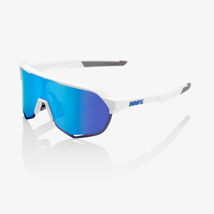 2025 100% S3 Matte White Hiper Blue Multilayer Mirror Lens