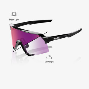 2026 100% S3&trade; Gloss Black Purple Mirror Photochromic Lens image