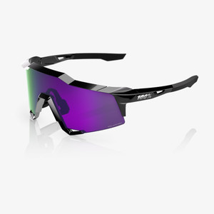 2026 100% Speedcraft&reg; Polished Black Hiper&reg; Polarized Lavender Mirror Lens image
