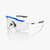 2025 100% Speedcraft Sl Matte White/Metallic Blue Hiper Blue Multilayer Mirror Lens 3
