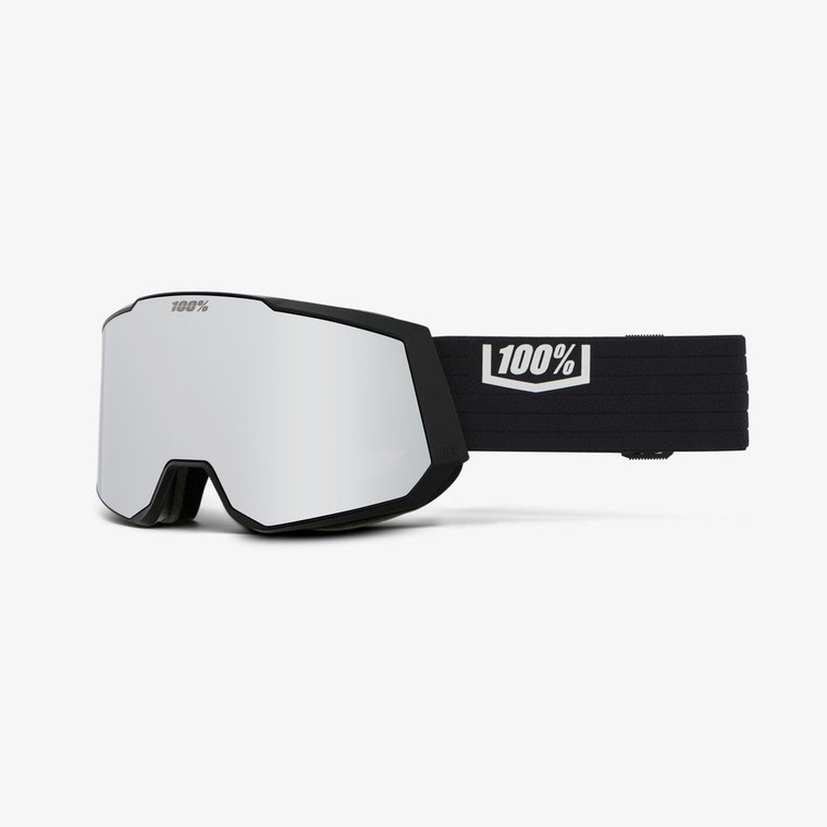 2023 100% SNOWCRAFT XL Goggle Snow Black/HiPER® Silver Mirror w/ Bonus HiPER® Turquoise Mirror Sunglasses