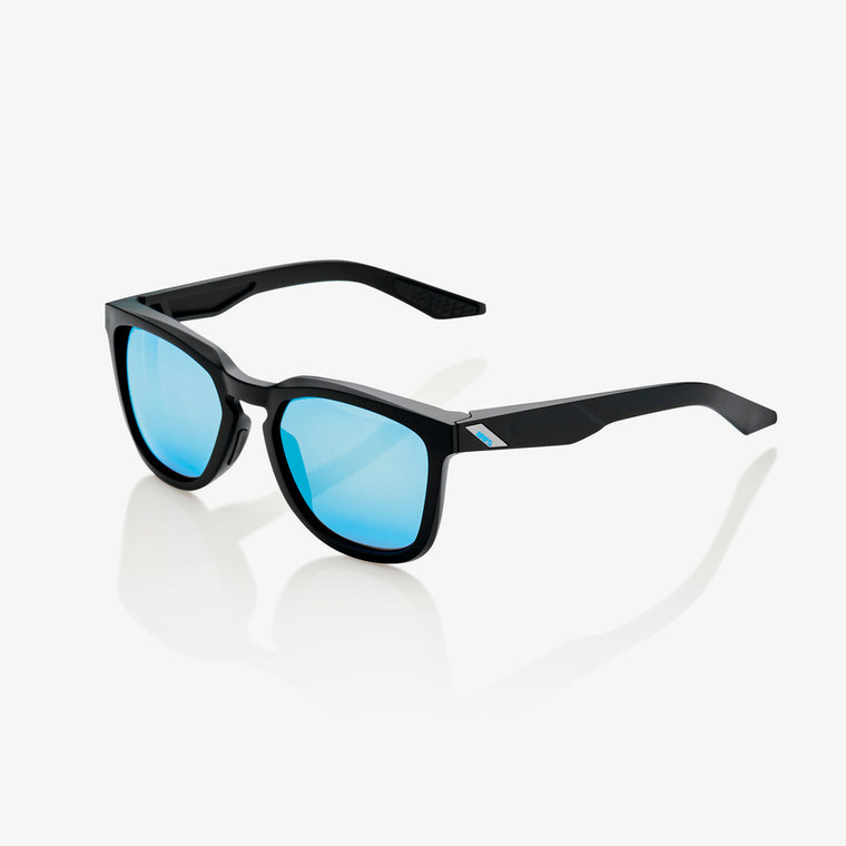 2023 100% HUDSON Matte Black HiPER Blue Multilayer Mirror Lens Sunglasses