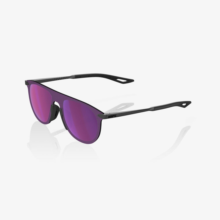 2023 100% LEGERE® COIL Matte Gunmetal Purple Multilayer Mirror Lens Sunglasses