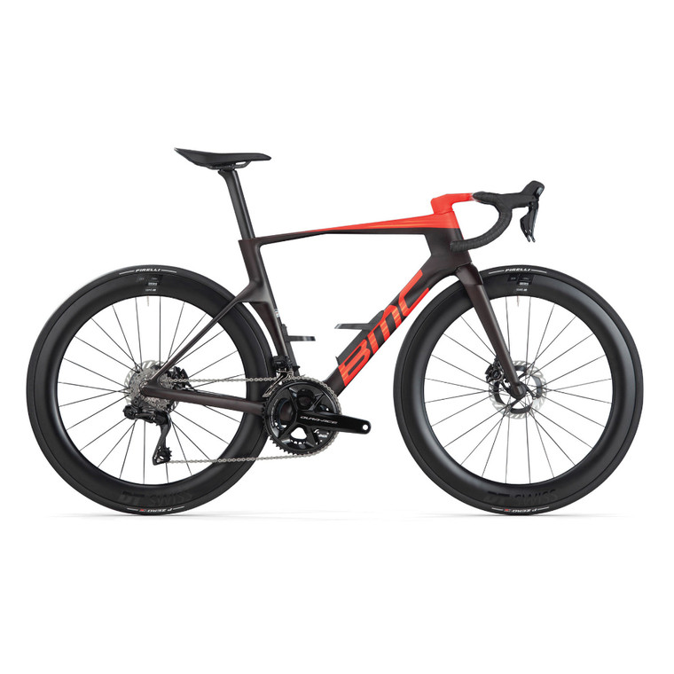 2026 BMC Teammachine R 01 Two - Maroon Carbon / Neon Red image