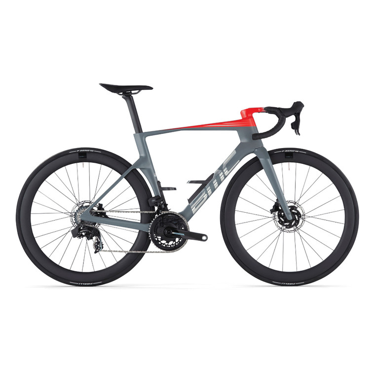 2026 BMC Teammachine R 01 Three - Iron Grey / Neon Red image