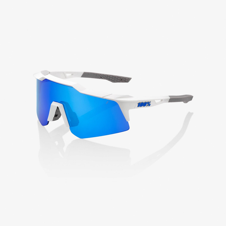 2026 100% Speedcraft&reg; XS Matte White Blue Multilayer Mirror Lens image