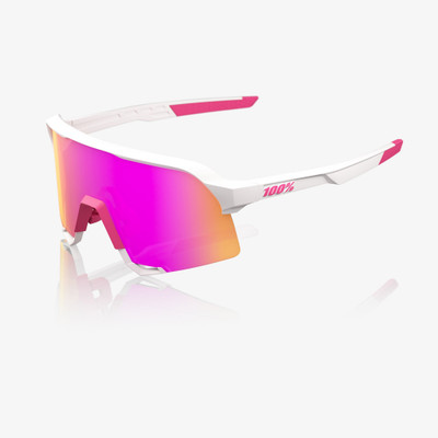 2025 100% S3 Matte White/Pink Hiper Vital Pink Mirror Lens