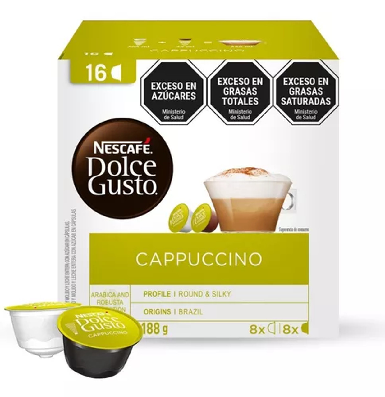 Nescafé Dolce Gusto Café con Leche Pack 3 Cajas de 16 Cápsulas