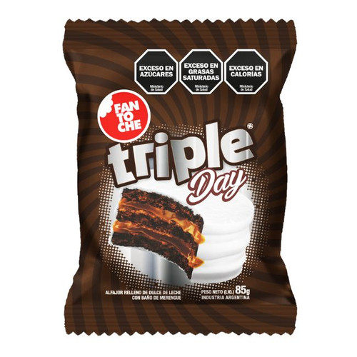 Fantoche Alfajor Triple DAY, 85 g / 2.99 oz ea (pack de 6 unidades)