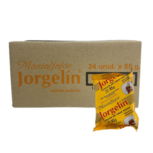 Jorgelín Alfajor Triple Glaseado, Relleno con Dulce de Leche, 2.1 kg / 4.62 lb (caja con 24 unidades)