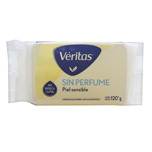 Veritas Jabón de Glicerina sin Perfume, 120 g / 4.23 oz