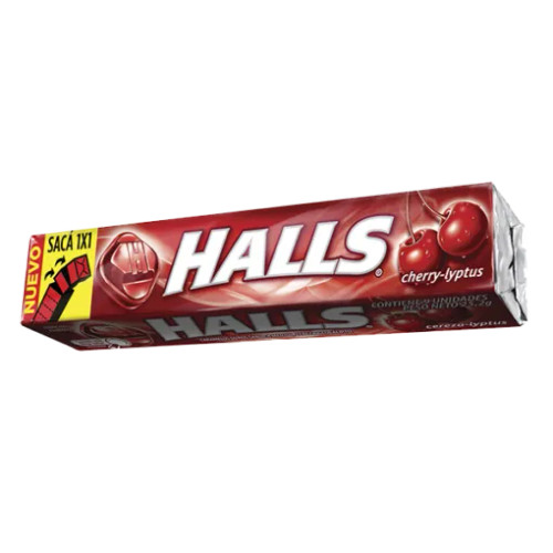 Halls Cherry-lyptus, 336 g / 11.85 oz (caja con 12 unidades)