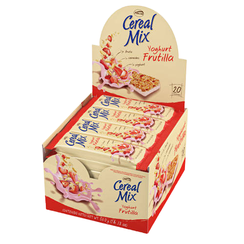 Cereal Mix Barritas Cereal Yogurt Frutilla, 520 g / 18.34 oz (caja con 20 unidades)