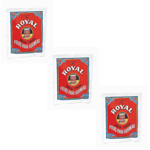 Royal Polvo para Hornear, 50 g / 1.76 oz ea (pack de 3 unidades)