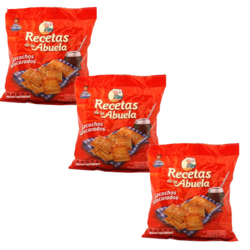 Recetas de la Abuela Bizcochos Azucarados, 600 g / 21.16 oz (pack de 3 unidades)