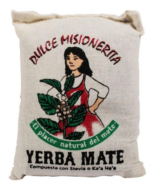 Dulce Misionerita Yerba Mate Compuesto con Stevia, 500 g / 1.1 lb