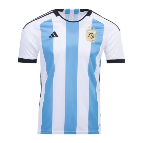 Camiseta Selección Argentina 3 Estrellas Campeón Mundial Celeste y Blanca
