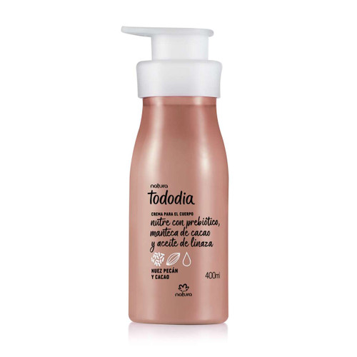 Natura Tododía Crema Nutritiva Corporal Nuez Pecán y Cacao, 400 ml / 13.52 fl oz