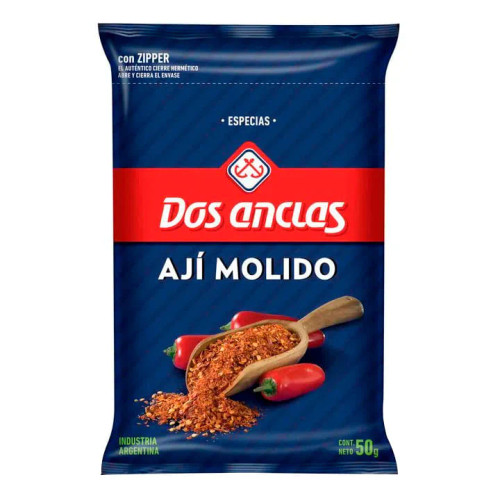 Dos Anclas Ají Molido, 50 g / 1.76 oz ea (pack  de 3 unidades)