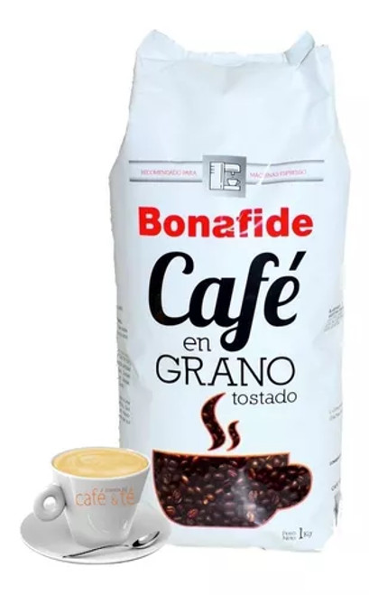 Bonafide Café en Grano Tostado, 1 kg / 2.2 lb (Blanco)