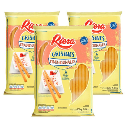 Riera Grisines Tradicionales, 480 g / 16.93 oz (pack de 3 unidades)