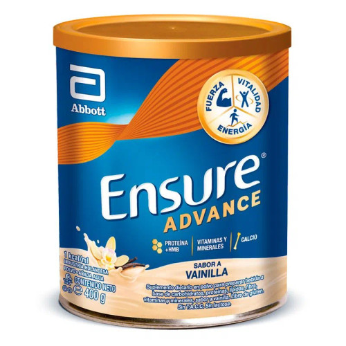 Ensure Advance Polvo Multivitaminico, Sabor Vainilla, 400 g / 14.10 oz