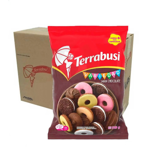 Terrabusi Variedad Galletitas de Chocolate, 7.2 kg / 254 oz (caja con 24 unidades)