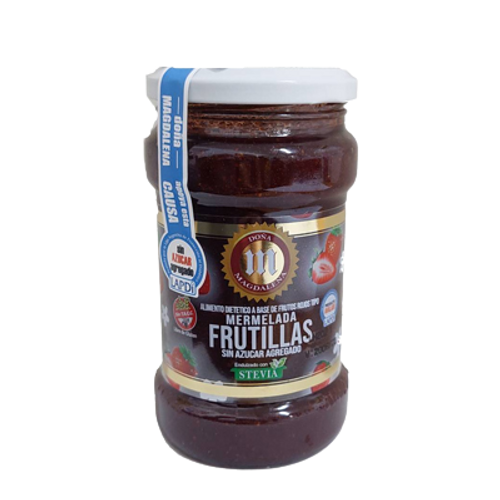 Doña Magdalena Mermelada Sabor Frutillas con Stevia, 400 g / 14.10 oz