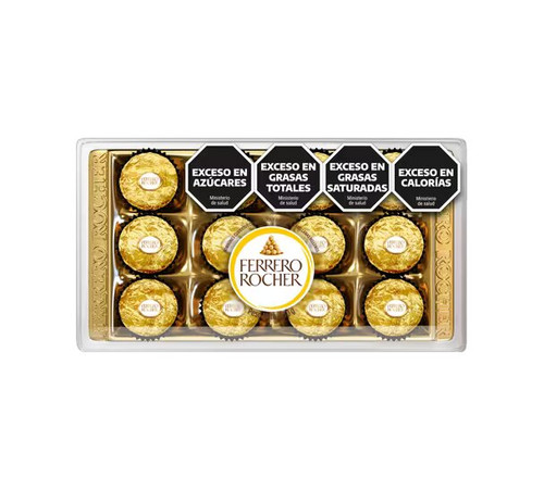 Ferrero Rocher Bombones de Chocolate con Centro de Avellana, 150 g / 5.29 oz (caja con 12 Bombones)