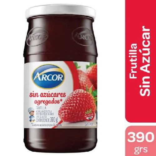 Arcor Sin Azúcares, Mermelada de Frutilla, 390 g / 13.75 oz