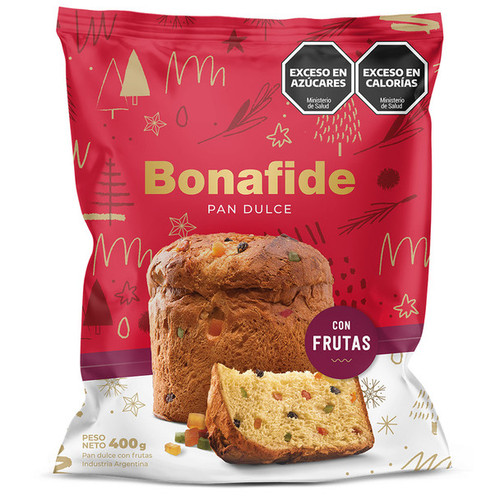 Bonafide Pan Dulce con Frutas, 400 g / 14.11 oz