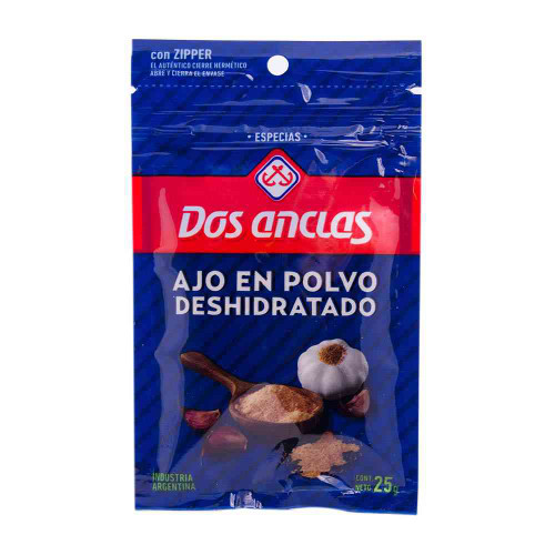 Dos Anclas Ajo Deshidratado, 25 g / 0.88 oz ea (pack de 3 unidades)