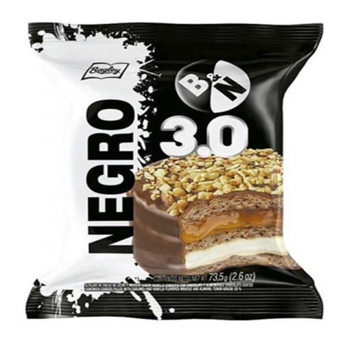 Blanco & Negro Alfajor 3.0 Negro, 73.5 g / 2.59 oz ea (pack de 6 unidades)