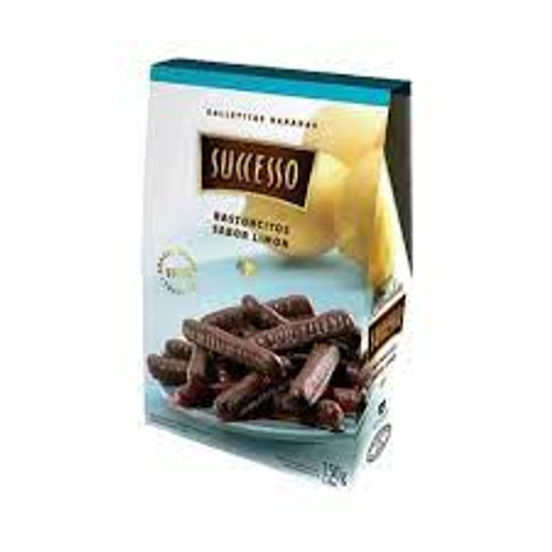 Successo Bastoncitos de Limón Bañadas con Chocolate, 200 g / 7.05 oz