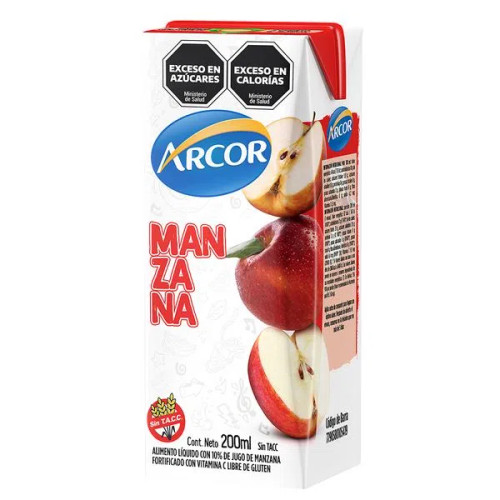 Arcor Jugo Bebible Sabor Manzana, 200 ml / 6.76 fl oz