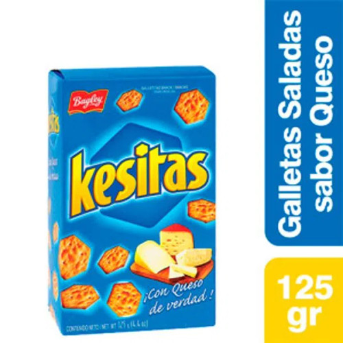 Kesitas Snack Sabor Queso, 125 g / 4.40 oz ea (pack de 3 unidades)