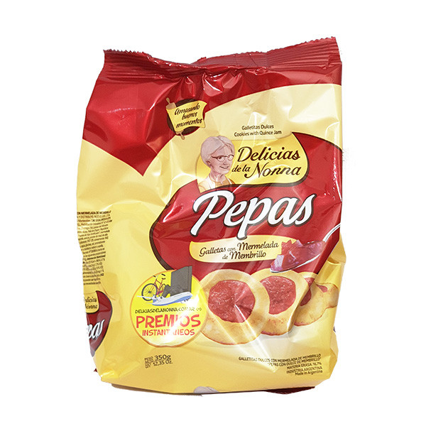 Delicias de La Nonna Pepas con Membrillo, 350 g / 12.34 oz