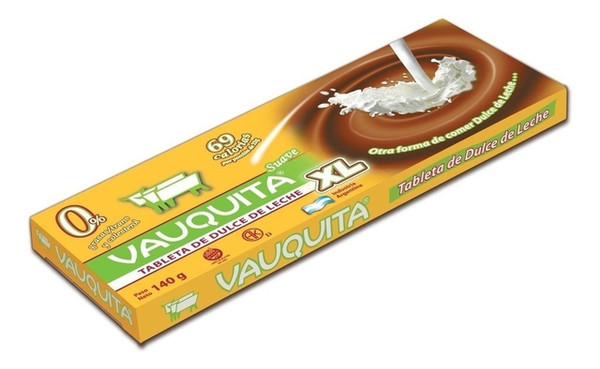 Vauquita Tableta de Dulce de Leche Light XL, 140 g / / 4.9 oz