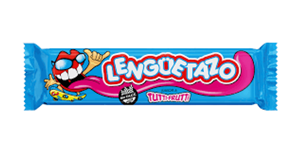 Lengüetazo Caramelo Masticable Sabor Tutti Frutti, 130 g / 4.58 oz (pack de 10 unidades)