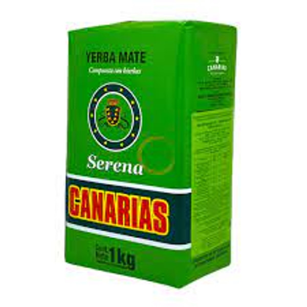 Canarias Yerba Mate Serena, con Finas Hierbas: Toronjil, Mburucuyá, Menta y Tilo, 1 kg / 2.2 lb