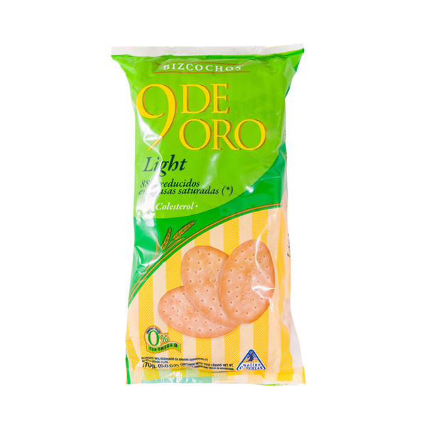 9 de Oro Bizcochos Light, 170 g / 5.99 oz