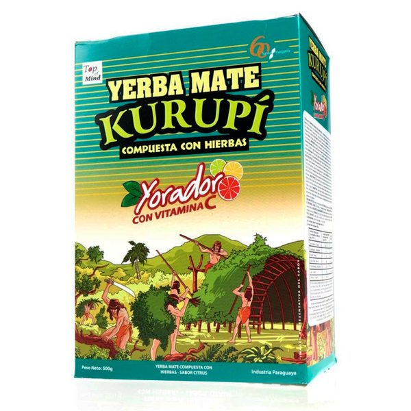 Kurupí Yerba Mate Yorador con Vitamina C, 500 g / 1.1 lb