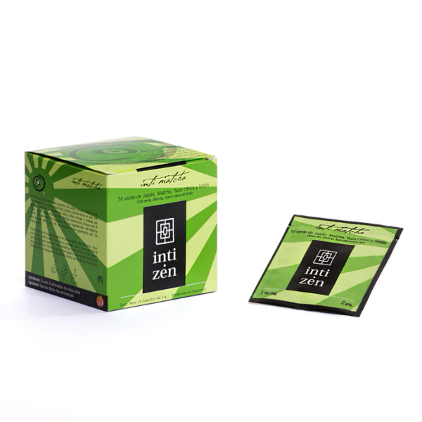 Inti Zen Inti Matcha Té verde de Japón, Matcha, Yuzu Cítrico y Limón, 30 g / 1.05 oz (15 saquitos)