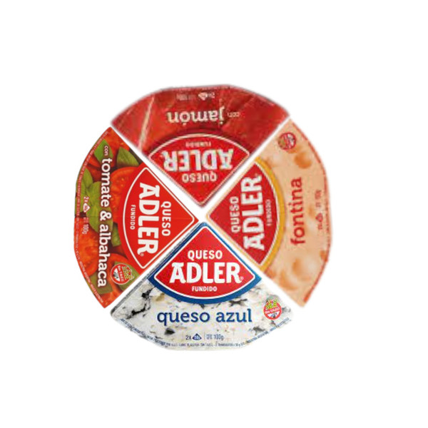Adler Combo Queso Untable, 100 g / 3.52 oz ea(pack de 4 unidades)