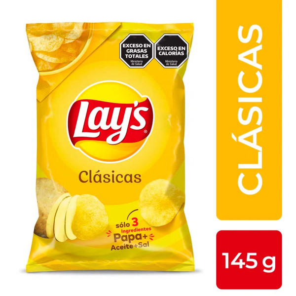 Lay's Papas Fritas Clásicas, 145 g / 5.11 oz