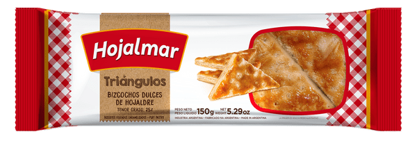 Hojalmar Triángulos Bizcochos Dulces de Hojaldre, 150 g / 5.29 oz