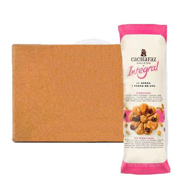 Cachafaz Integral Galletas de Avena y Pasas de uva, 4.73 kg / 166.8 oz (caja con 21 unidades)